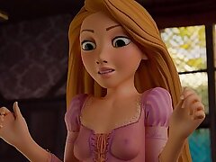 Rapunzel footjob Disney Princess