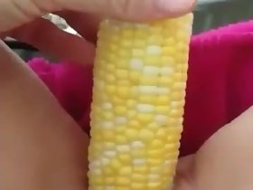 Corn there rub-down the pussy