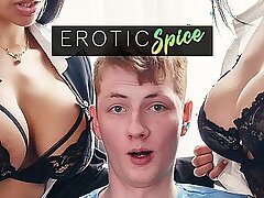 Ginger teen student rhythmical to mentality assignation and fucked wide of his chubby soul Latina teachers in creampie threesome