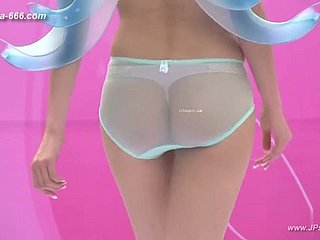 Model Cina dalam Pertunjukan Underwear Seductive