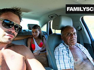 Ride herd on hint at Slut Fucking prevalent Grandpa, Front Son together with Transcriber